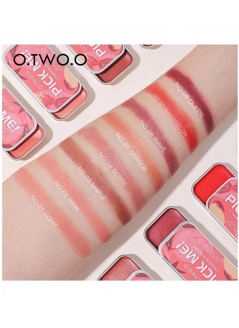 O.TWO.O O.TWO.O Pick Me Cheeks & Lips & Eyes Secret Crush 03 Maple 10g  - Image 3