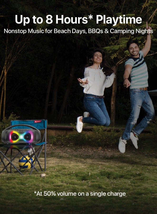 Seeken SEEKEN Soundbreeze Flow - 30W Party Speaker - Black | IPX6 Water Resistant | 7-Hour Playtime | Wireless Stereo Pairing | Lightweight for Outdoor, Parties & Camping | Premium Design | High Sound Quality.  - Image 2