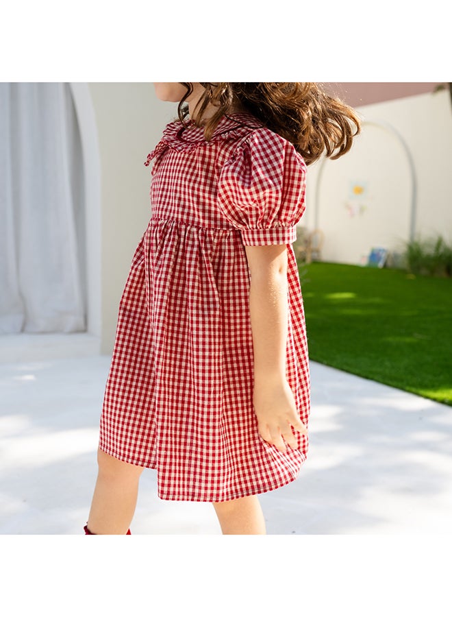 Gingi Store Noelia Dress Burgundy - Image 4