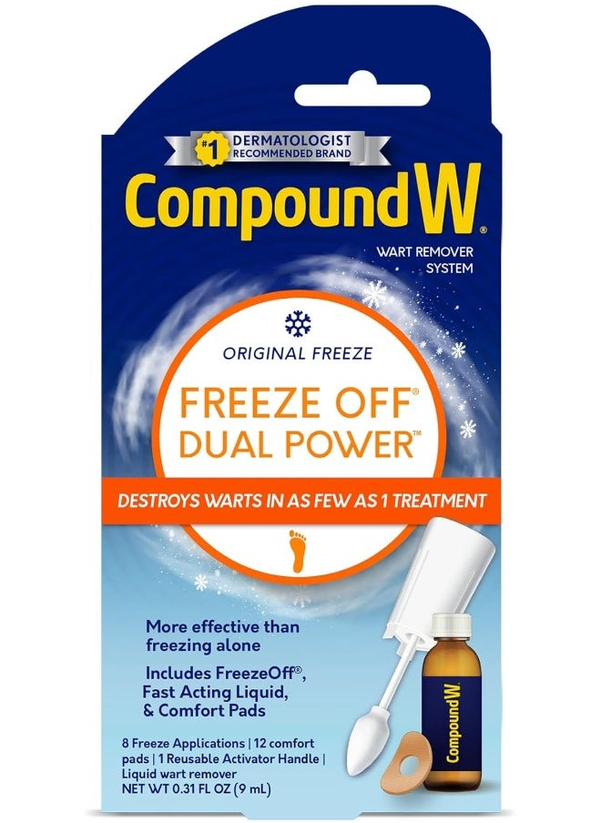 Compound W Dual Power For Large Warts, Freeze Off & Liquid Wart Remover  - Image 1