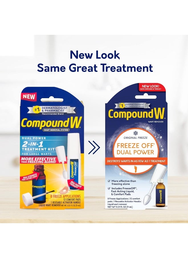 Compound W Dual Power For Large Warts, Freeze Off & Liquid Wart Remover  - Image 2