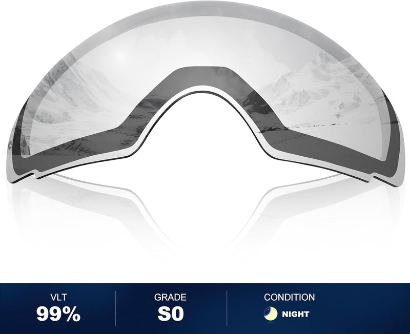 Odoland Magnetic Interchangeable Ski Goggles with 2 Lens, Large Spherical Frameless Snow Snowboard Goggles for Men Women - Image 3