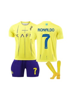 Taiahiro Football Jersey Set for Kids, Cristiano Ronaldo No #7 Soccer Jersey, World Champion Football Soccer Jersey Set  - Image 1