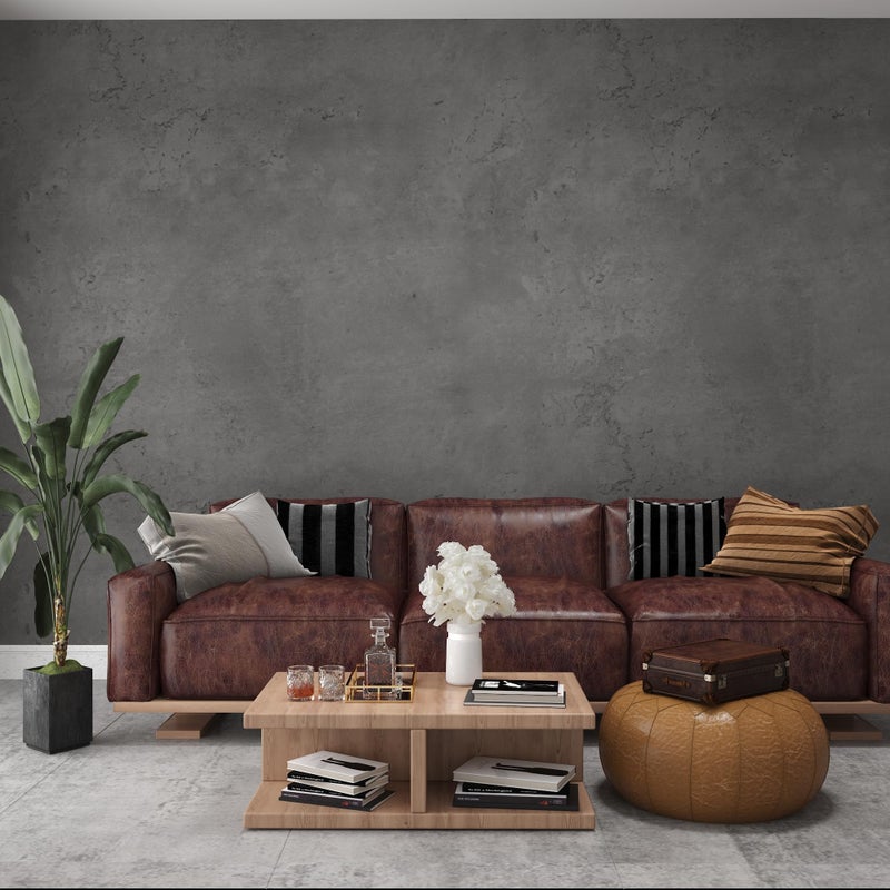 3yecao 48"Ã—354" 3D Extra Wide Thickness Large Size Dark Grey Black Concrete Wallpaper Peel and Stick Faux Industrial Textured Gray Concrete Cement Contact Paper for Office Bedroom Basement Gym Walls - Image 4