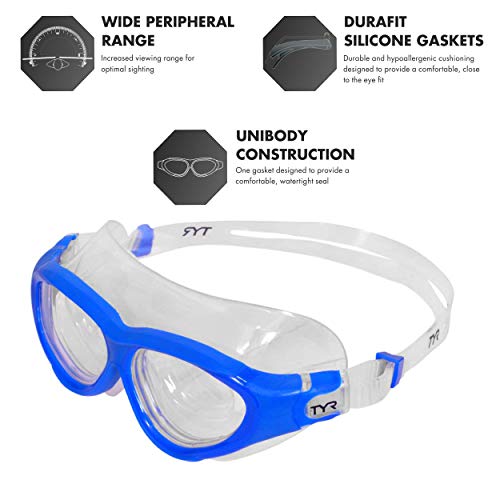 TYR Flex Frame Swim Mask Swim Goggles (Blue) - Image 3