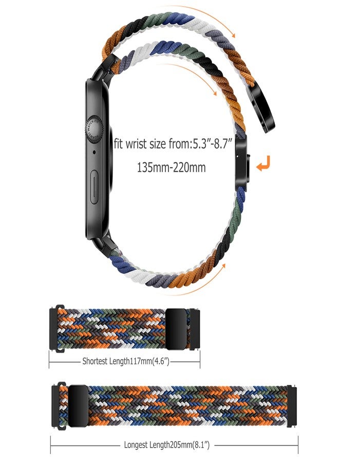 LeyuBand Nylon Braided Magnetic Bands Compatible with HuaweiH Watch Fit 3/Fit 4/Fit 4 Pro,Soft Nylon Sport Replacement Band for Women Men - Image 4