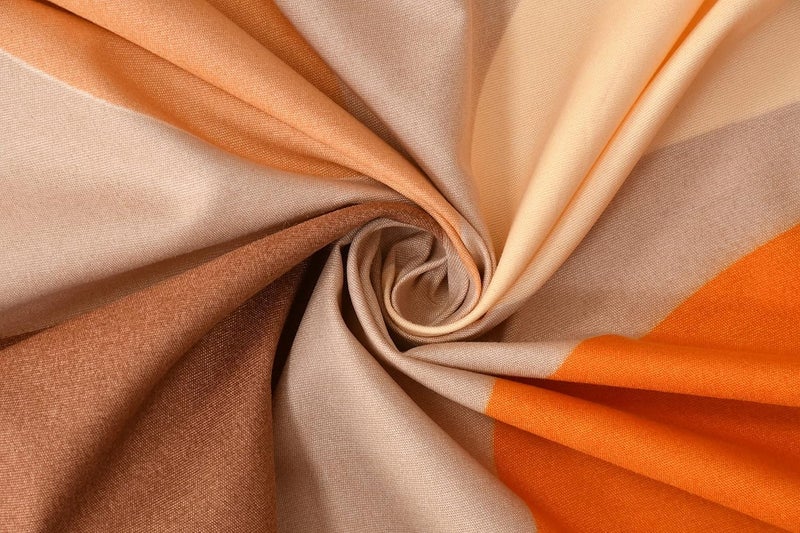 Castiqa Premium Cotton King Size Quilt Cover/Duvet Cover/Rajai Cover/Blanket Cover with Zipper Closure (Single 60x90, Orange) - Image 3