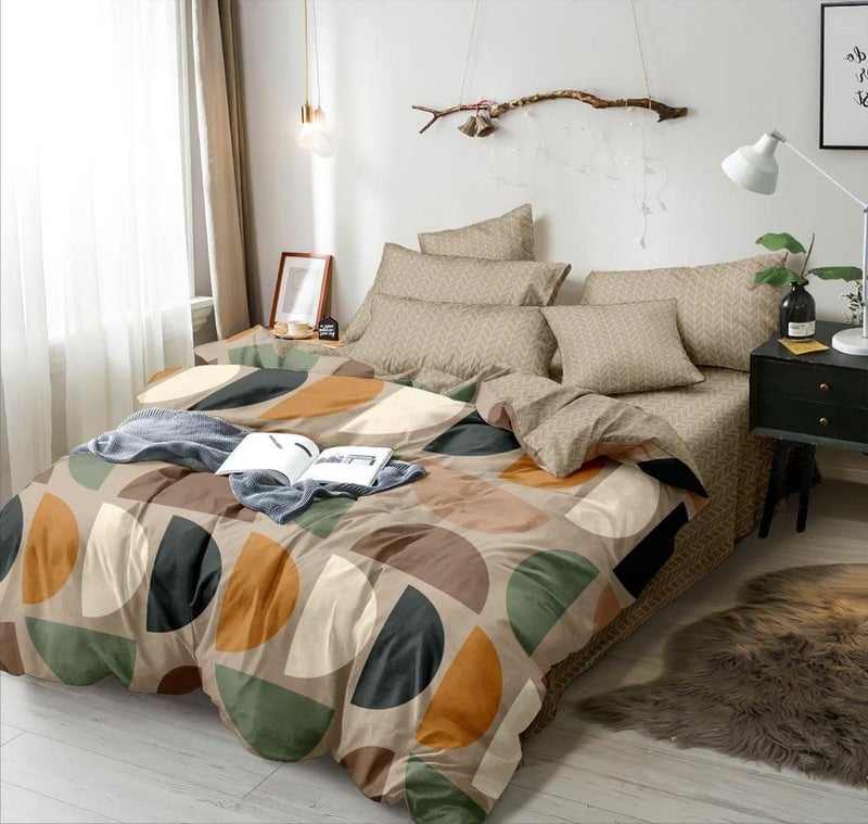 Castiqa Premium Cotton King Size Quilt Cover/Duvet Cover/Rajai Cover/Blanket Cover with Zipper Closure (Single 60x90, Orange) - Image 1