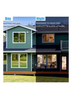 SYOSI One Way Window Film Privacy Reflective, Silvery Mirror One Way Clear, , Sun Block Reflective Heat Control Anti Glare Static Cling Mirror Window Film(50*100cm)  - Image 3