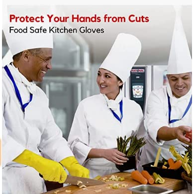 Ekon Combo Of 3 Latex Non Slip Multipurpose Heavy Duty Reusable Safety Rubber Hand Gloves For Chemical Resistance Protective Lab Gardening Industrial Building Construction Agriculture Work Yellow - Image 3