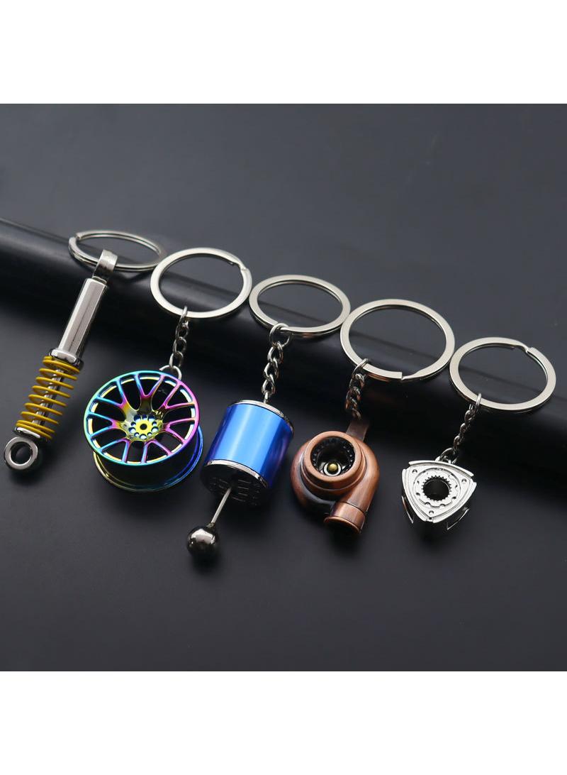 general 5-Piece Zinc Alloy 3D Car Parts Model  Keychain Set - Image 1