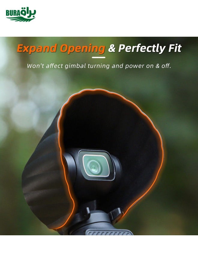 BURAQ For DJI OSMO Pocket 3 Sunnylife Sunshade Lens Protective Cover Hood (Black)  - Image 4