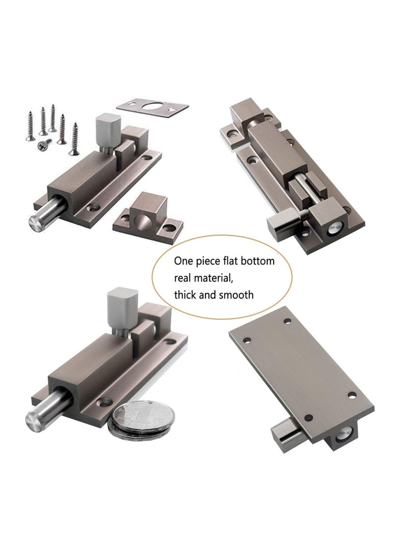 Generic Door Lock, Home Security Door Reinforcement Lock, Thick Slide Barrel Door Bolt Latch Heavy Duty Gate Lock, Security Guard Hardware for Bedrooms/Bathrooms/Cupboards Storage Units (3.5 * 1.1 in.)  - Image 2