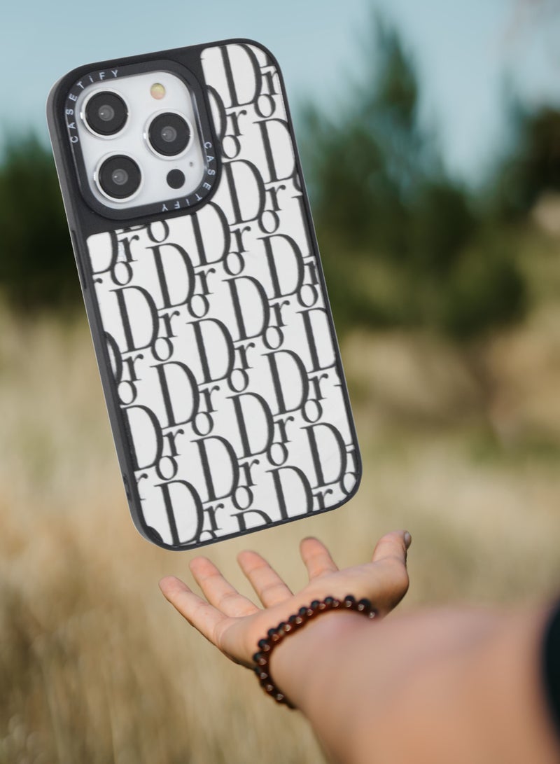 Casetify iPhone 14 Pro Cover Luxury Plating Embossed Hard Phone Case Tempered Glass Back Cover - Image 3