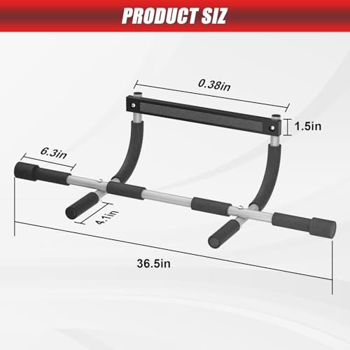 Esakoya Pull Up Bar for Doorway, Portable Pull-up Bar for Strength Training, Body Fitness Workout Bar With Thickened Steel, Indoor Chin-Up Bar&Upper Body Workout Bar Fitness Trainer for Home and Gym - Image 2