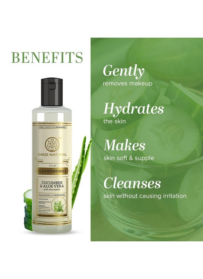 Khadi Natural Khadi Natural Cucumber And Aloevera Cleansing Milk Cream With Shea/Kokum Butter, 210ML, Multi  - Image 2