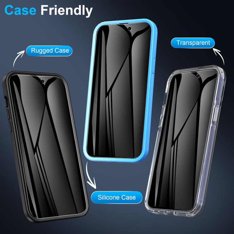 LYWHL 2 Pack for iPhone 17 Pro Privacy Screen Protector [Like Original Touch Sensitivity], Anti-Spy Private iPhone 17 Pro Film [Non-Glass], Case Friendly, Scratch-Resistant, Self-Healing - Image 5