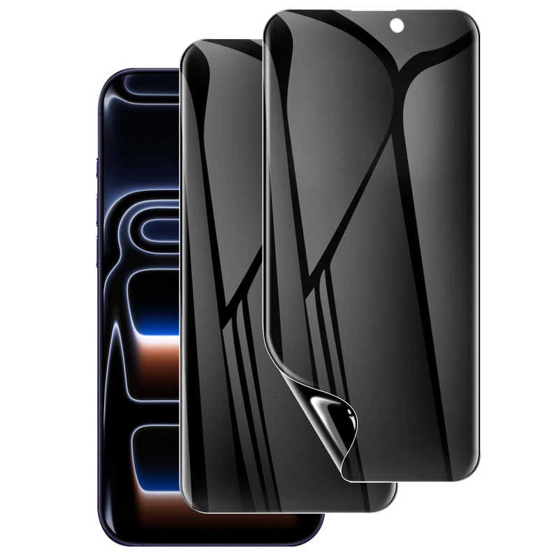 LYWHL 2 Pack for iPhone 17 Pro Privacy Screen Protector [Like Original Touch Sensitivity], Anti-Spy Private iPhone 17 Pro Film [Non-Glass], Case Friendly, Scratch-Resistant, Self-Healing - Image 1