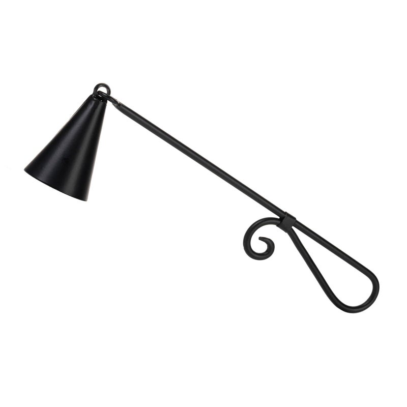 WOPARTY Iron Vintage Black Candle Snuffer, 9.37 Inch Long Handle with 1.57 Inch Bell, Home Decor - Image 1