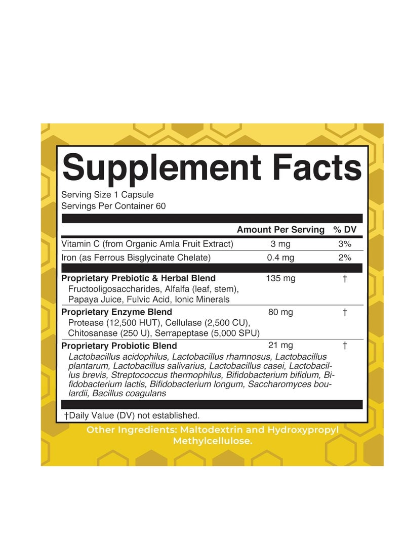 MaryRuth Organics Gut Flora Health+ 60 Capsules  - Image 2