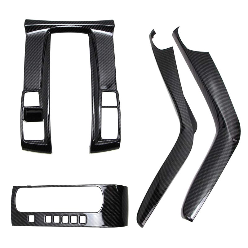 Lotcesfun Center Console auto Shift Panel Cover Trim Cover kit Compatible with Honda Civic 20162021 Sedan Interior ABS Carbon Fiber 4 PcsAdapted to Left RudderHand Steering Wheel