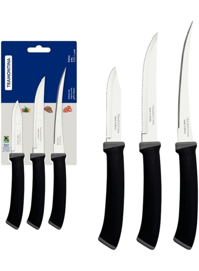 Tramontina 3-Piece Knives Set Felice - Image 1