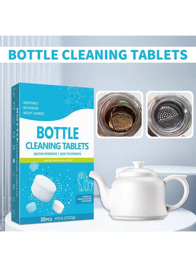 Water cup cleaning tablets, tea stain removal effervescent tablets, baby bottle and teapot cleaning tablets, limescale removal tablets, oxygen descaling tablets, Removes Odors, Stains, and Plaque, 30 Tablets - Image 5