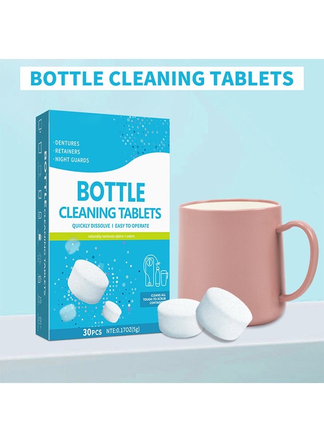 Water cup cleaning tablets, tea stain removal effervescent tablets, baby bottle and teapot cleaning tablets, limescale removal tablets, oxygen descaling tablets, Removes Odors, Stains, and Plaque, 30 Tablets - Image 4
