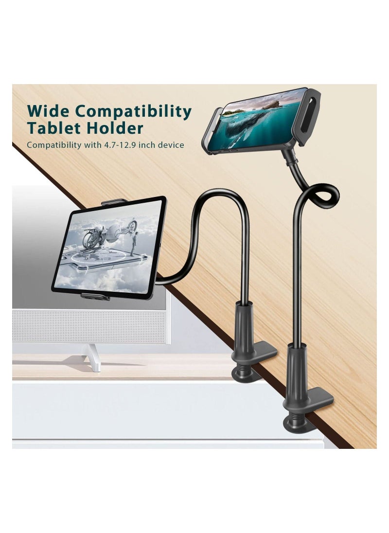 Universal Tablet Mount Holder 360 Flexible Lazy Arm Holder Clamp Mount Bracket Bed for 4"-10.6" iPad Air Pro mini, Samsung, Huawei Tab - Image 2