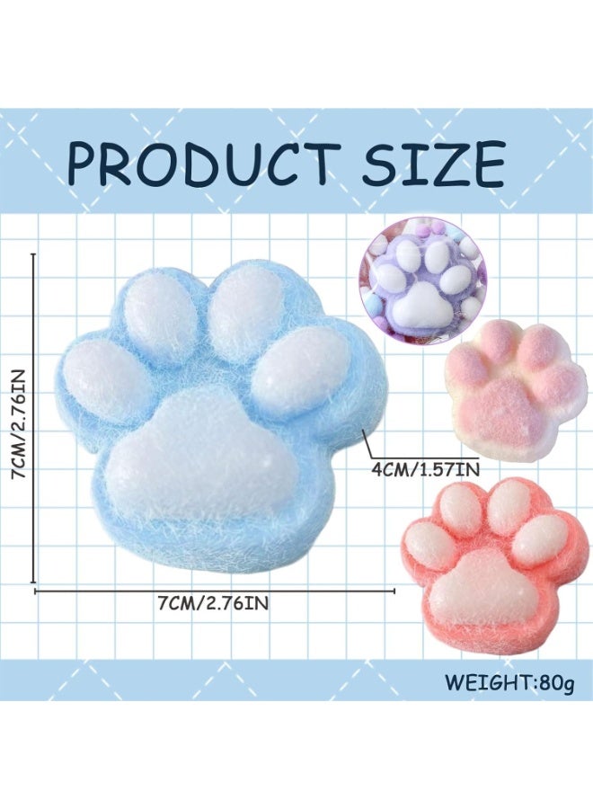 مجموعة ألعاب قابلة للضغط 6 قطع مع صندوق هدايا وحقيبة، تشمل كف قطة، وافل، دونات، ألعاب لابوبو القابلة للضغط، ألعاب فوفو القابلة للضغط الحسية، ألعاب فidget لتخفيف التوتر (ألوان متنوعة) - Image 5