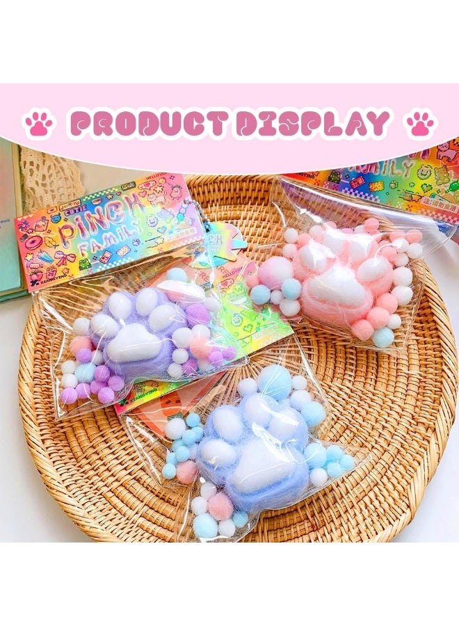 مجموعة ألعاب قابلة للضغط 6 قطع مع صندوق هدايا وحقيبة، تشمل كف قطة، وافل، دونات، ألعاب لابوبو القابلة للضغط، ألعاب فوفو القابلة للضغط الحسية، ألعاب فidget لتخفيف التوتر (ألوان متنوعة) - Image 4