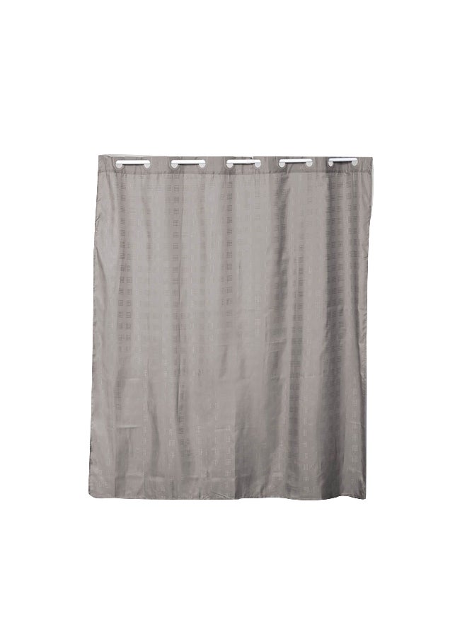 Tendance High Quality Polyester Shower Curtain with Integrated Eyelet Rings Taupe 180 x 200cm 1207165  - Image 1