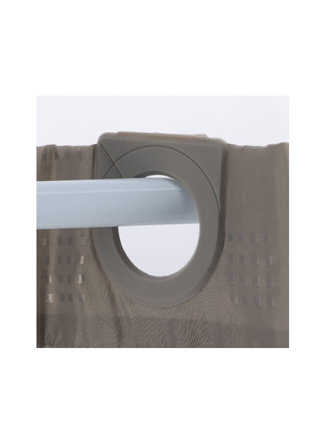 Tendance High Quality Polyester Shower Curtain with Integrated Eyelet Rings Taupe 180 x 200cm 1207165  - Image 4
