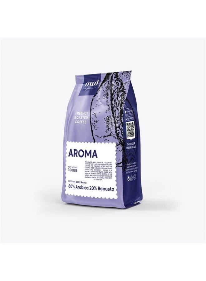 Aroma Roasted Coffee Beans 1000g Rich & Aromatic Flavor