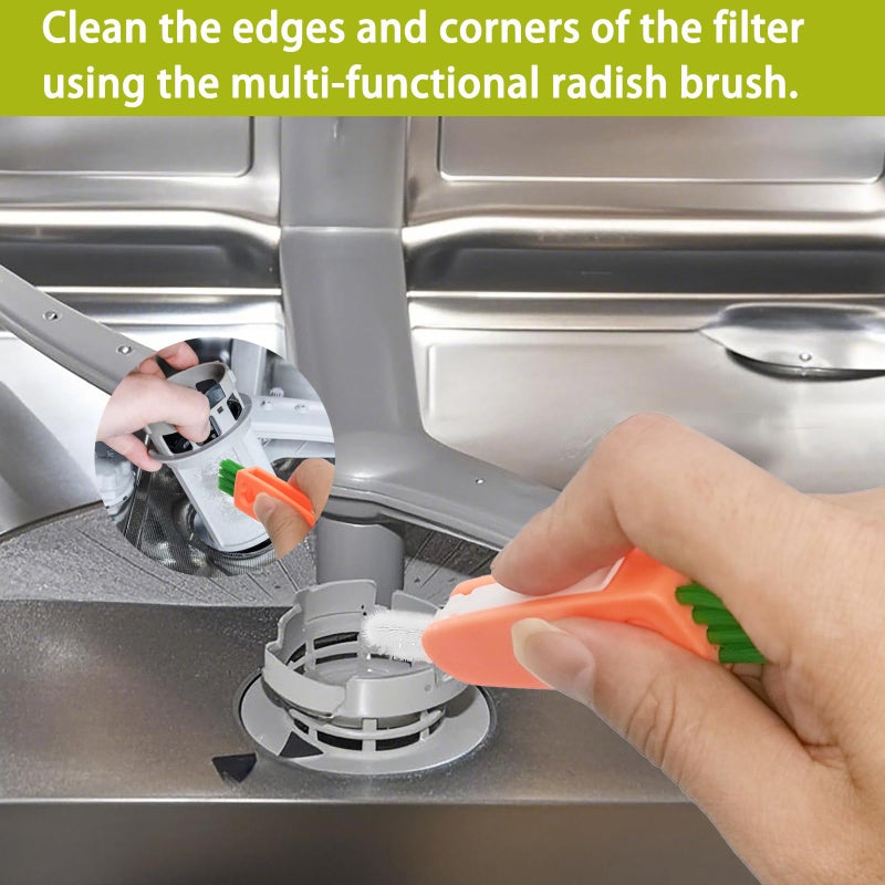 Dishwasher Cleaner Brush Kit - 6PCS Deep Cleaning Tools with Pick, Scraper, Straw Brush, Gap & Angle Brush, Flexible Tubes Brush for Spotless Dishwasher - Image 4
