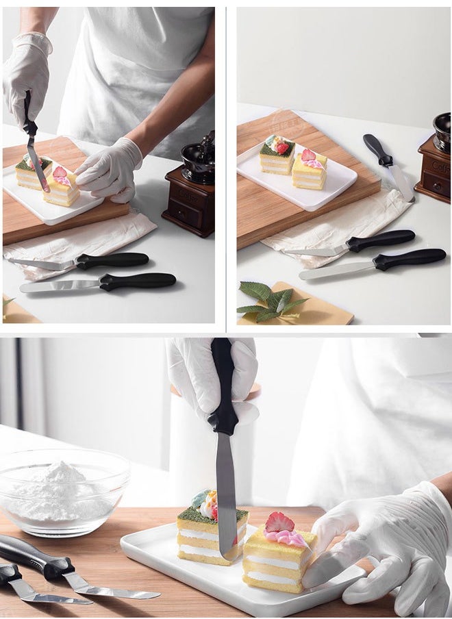 Generic 3 Pieces Stainless Steel Cake Baking Pastry Spatula Scraper Decoration Tools  - Image 5
