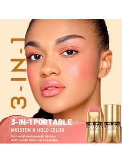 LACHAVA Multi Stick Blush for Eyeshadow and Lipstick Eyeshadow Lipstick and Face Blusher Cream 3 in 1 Non Sticky Moisturizing Hydrating Smooth Face Blush Makeup Lipstick 8G 03  - Image 2