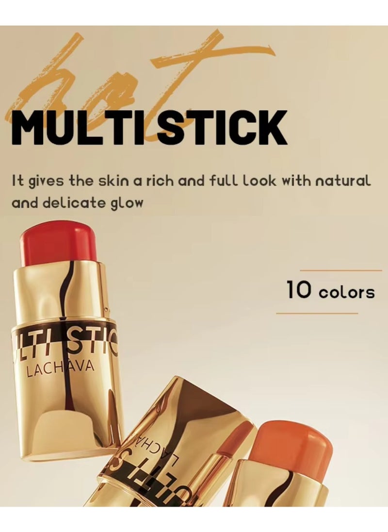LACHAVA - Multi Stick Blush for Eyeshadow and Lipstick Eyeshadow Lipstick and Face Blusher Cream 3 in 1 Non Sticky Moisturizing Hydrating Smooth Face Blush Makeup Lipstick 8G 03 - Image 1