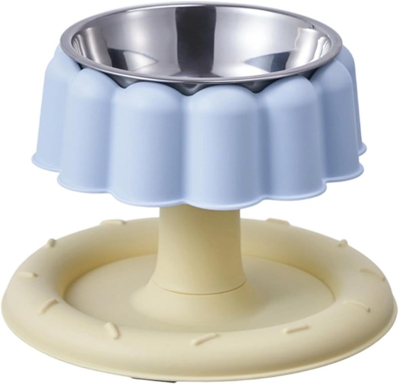 Detachable Elevated Cats Bowl Stainless Steel Materials Antislip Base for Neck Relief and Simple Maintenance Detachable Pet Bowl - Image 1
