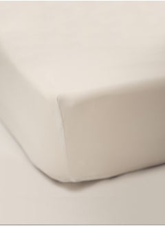 American Linen Double Plain Fitted Sheet with 2 Pillow Case 160 x 200 Cm White  - Image 2