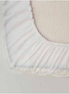 American Linen Double Plain Fitted Sheet with 2 Pillow Case 160 x 200 Cm White  - Image 3
