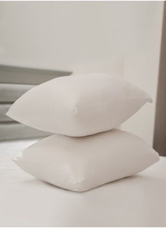 American Linen Double Plain Fitted Sheet with 2 Pillow Case 160 x 200 Cm White  - Image 4