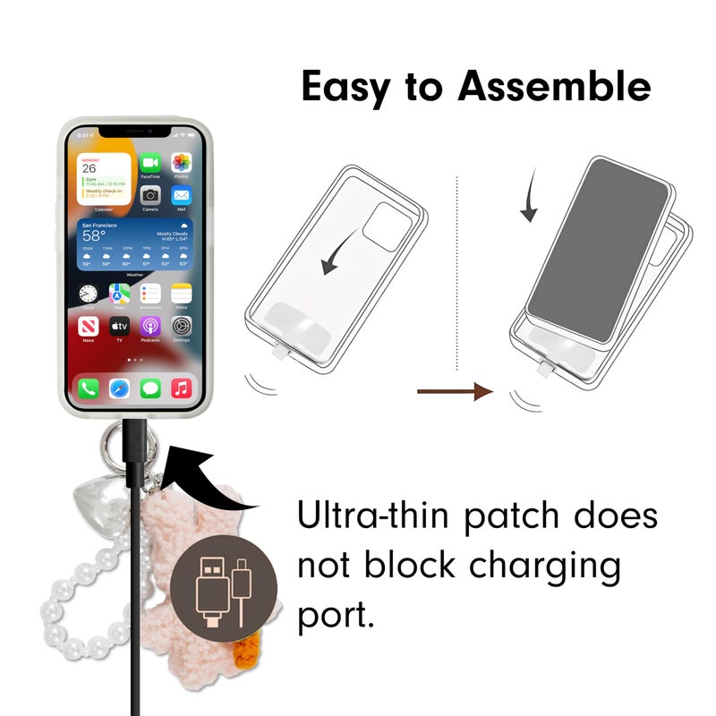 Sonix | Phone Wristlet with Plush Animal Charm - Detachable Universal Smartphone Wrist Strap, Hands-Free Bracelet | Bunny - Image 3