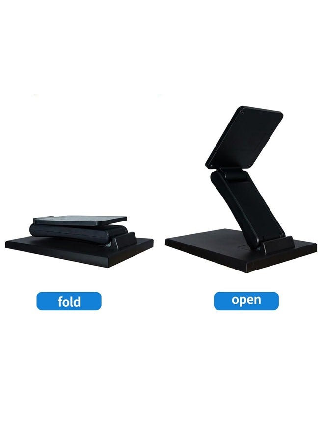 Hanayo Metal Stand Foldable Stand Adjustable LCD Monitor Stand Desk Folding Mount Metal Monitor Stand Holder with VESA Hole 75x75mm 100x100mm(Black)  - Image 3