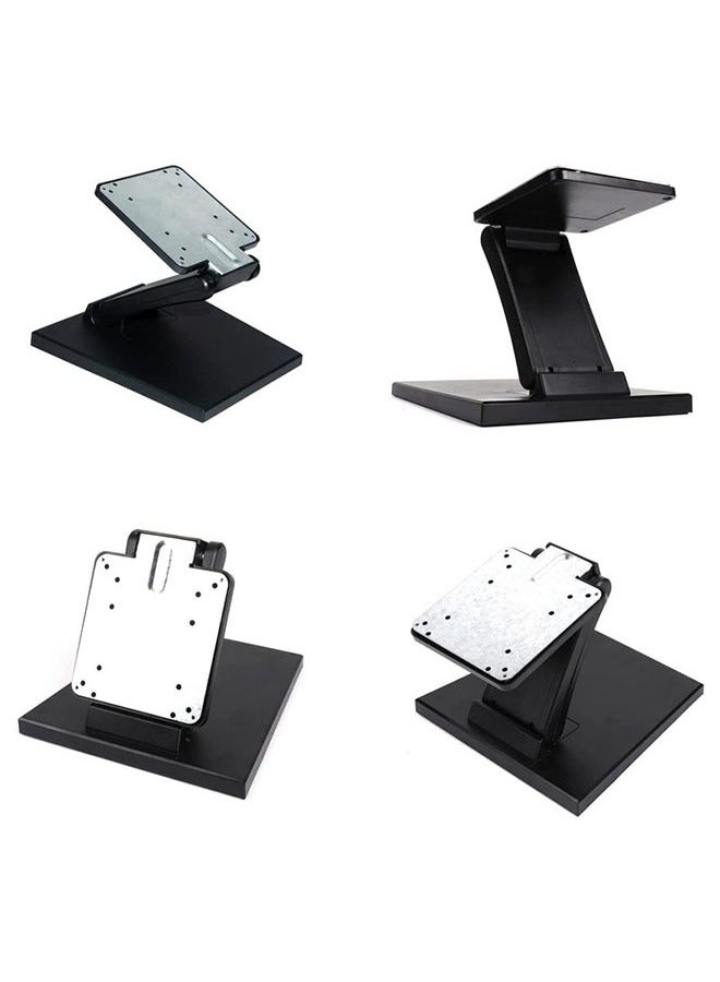 Hanayo Metal Stand Foldable Stand Adjustable LCD Monitor Stand Desk Folding Mount Metal Monitor Stand Holder with VESA Hole 75x75mm 100x100mm(Black)  - Image 4