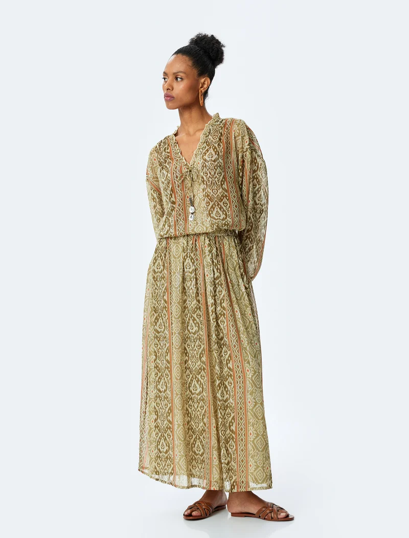 كوتون Patterned Long Skirt