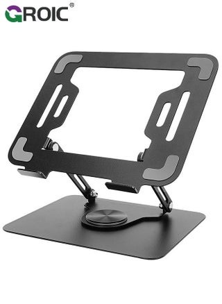 Laptop Stand, Ergonomic 360° Swivel Stand for Desk, Adjustable Metal Computer Foldable and Portable Riser Holder MacBook, iPad Pro, Laptops - pzsku/Z656F9AC4C4EB4AB8120EZ/45/1749556712/fab57aea-87af-4d72-b42a-0cecd0456bb3