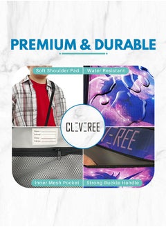 CLEVEREE Juniors Kids Insulated Leakproof Lunch Bag with Adjustable Shoulder Strap Space Unicorn  - Image 4