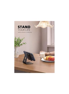 Lamicall Phone Stand Adjustable Mobile Stand Holder Desk Cell Phone Stand Dock Compatible With Iphone 15 14 13 12 11 Pro Max Xr Xs Galaxy S23 S22 S21 Switch And More 4 8 Inch Devices Black  - Image 2