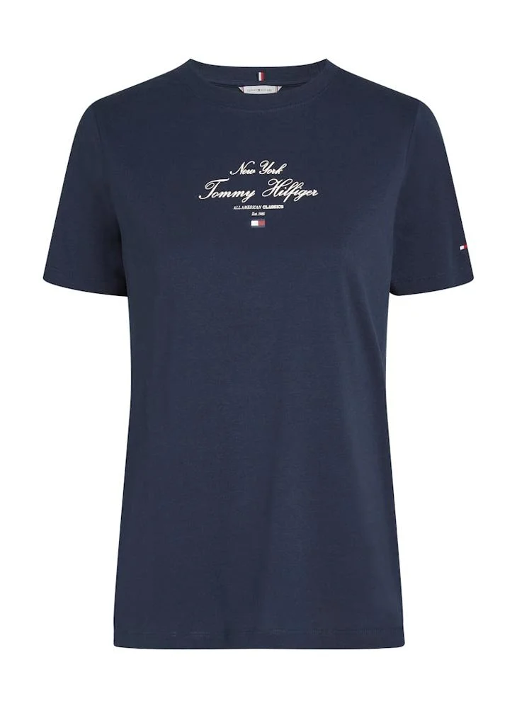 تومي هيلفيغر Crew Neck Graphic T-Shirt